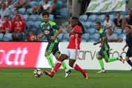 FARO, PORTUGAL - JULY 14: Benfica's defender Nelson Semedo during the Pre Season match between SL Benfica and Vitoria Setubal at Estadio do Algarve on July 14, 2016 in Faro, Portugal.  (Photo by Carlos Rodrigues/Getty Images)